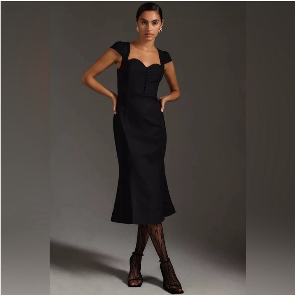 NWT ANTHROPOLOGIE Cecily Fit And Flare Sweetheart Dress - L